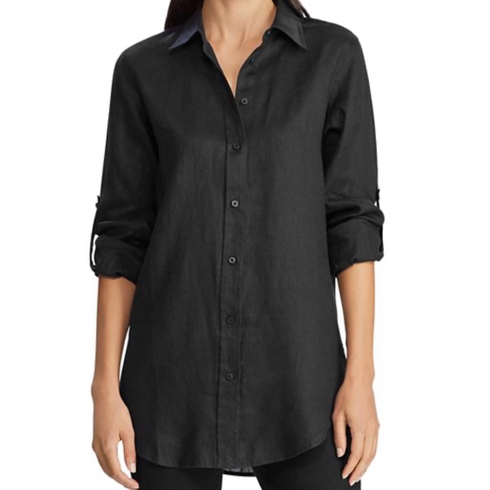 Ralph Lauren Black Button Down Shirt